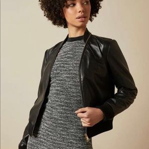 BAR III Black Leather Jacket